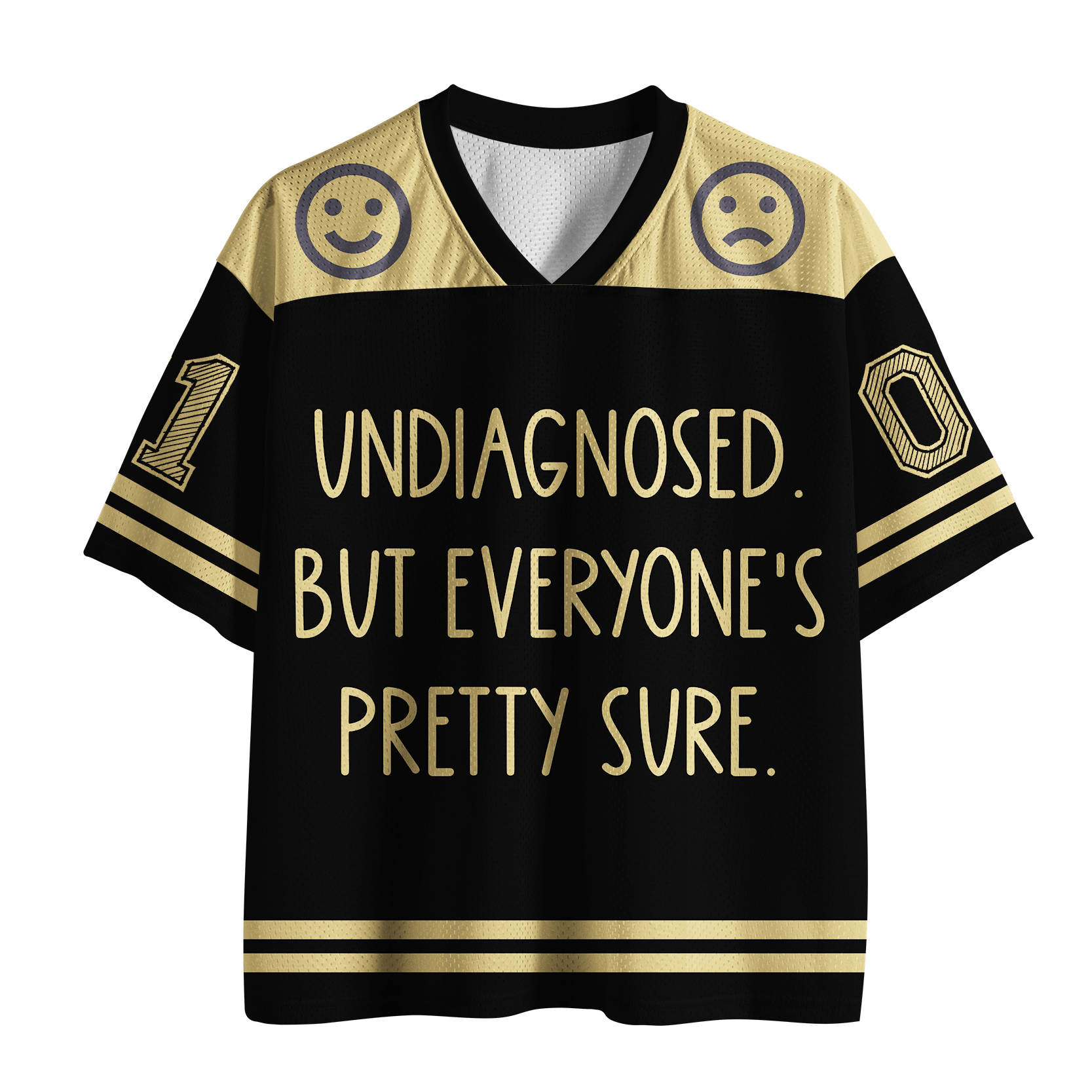 Tokyo-Tiger Self-diagnosed Illness Funny Mesh Jersey