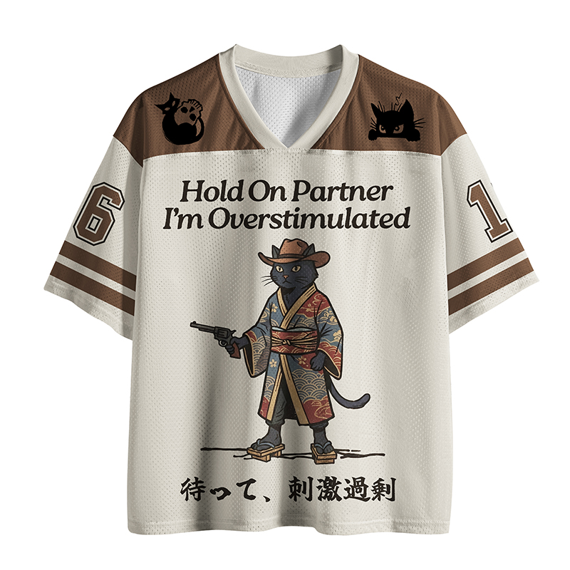 Tokyo-Tiger Samurai Cowboy Cat Mesh Jersey