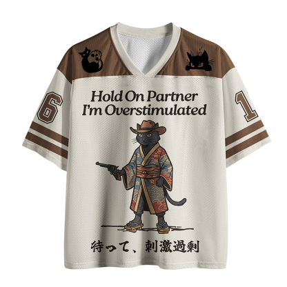 Tokyo-Tiger Samurai Cowboy Cat Mesh Jersey