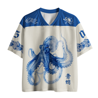 Tokyo-Tiger Blue Octopus Mesh Jersey