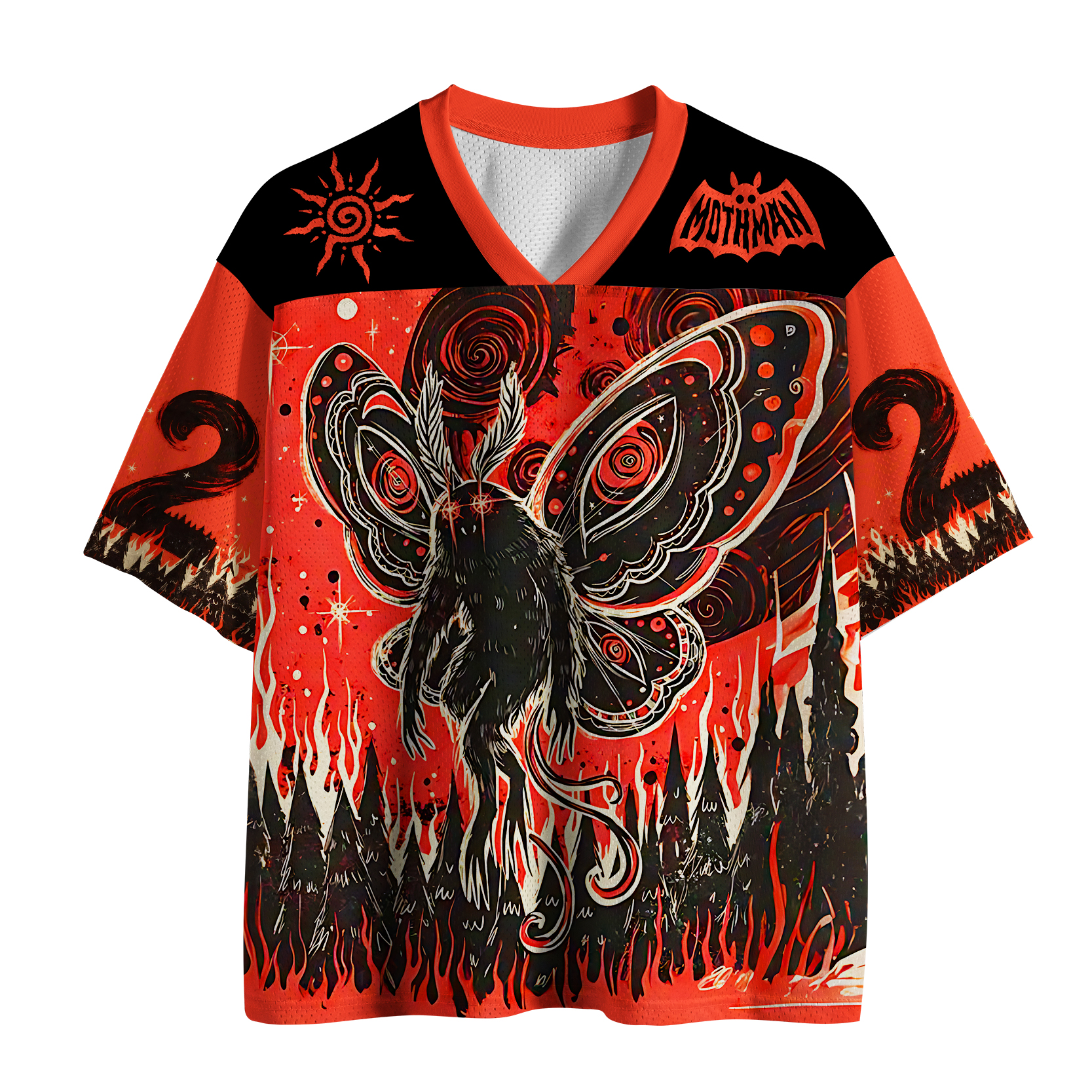 Tokyo-Tiger Mothman Rises In The Fiery Night Mesh Jersey