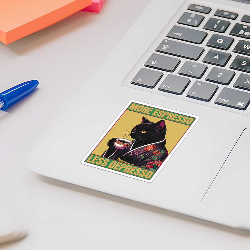 Tokyo-Tiger Up Caffeine Down Depression Sticker