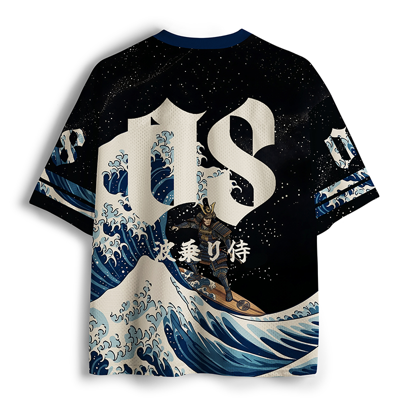 Tokyo-Tiger Samurai Wave Mesh Jersey