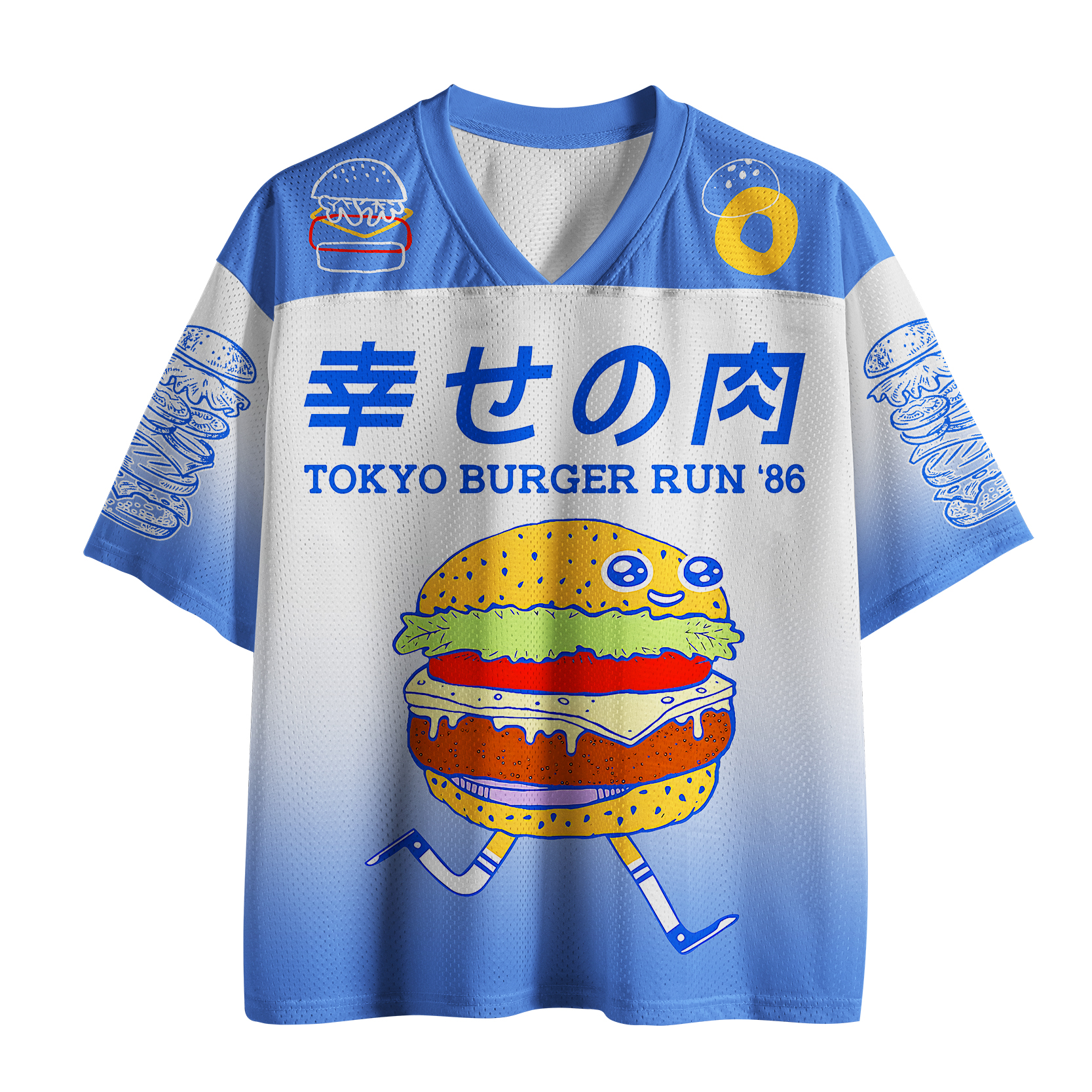 Tokyo-Tiger Tokyo Burger Run Japanese Mesh Jersey