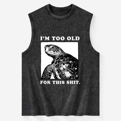 Tokyo-Tiger Turtle I Quit Meme Energy Washed Tank
