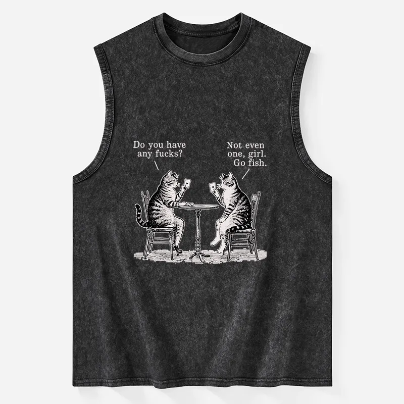 Tokyo-Tiger Cat Poker Night Washed Tank