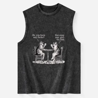 Tokyo-Tiger Cat Poker Night Washed Tank