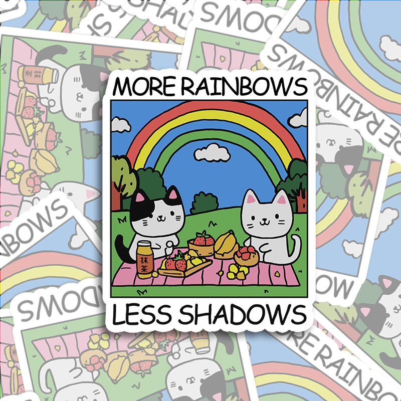 Tokyo-Tiger More Rainbows Less Shadows Sticker