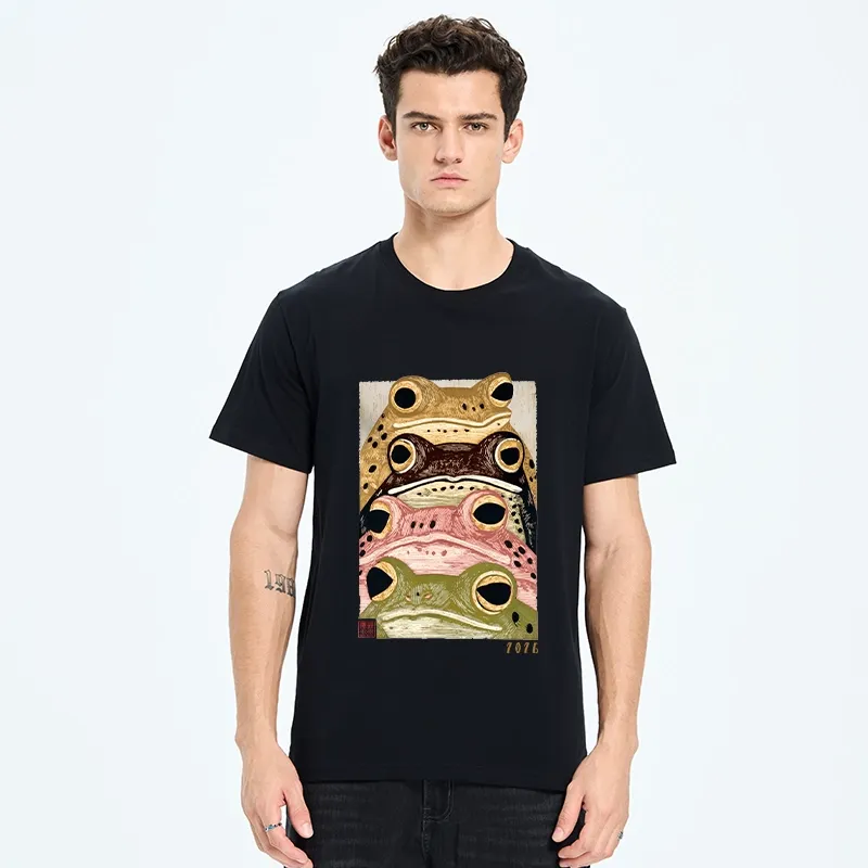 Tokyo-Tiger Whimsical Multi Colored Frog Art Classic T-Shirt