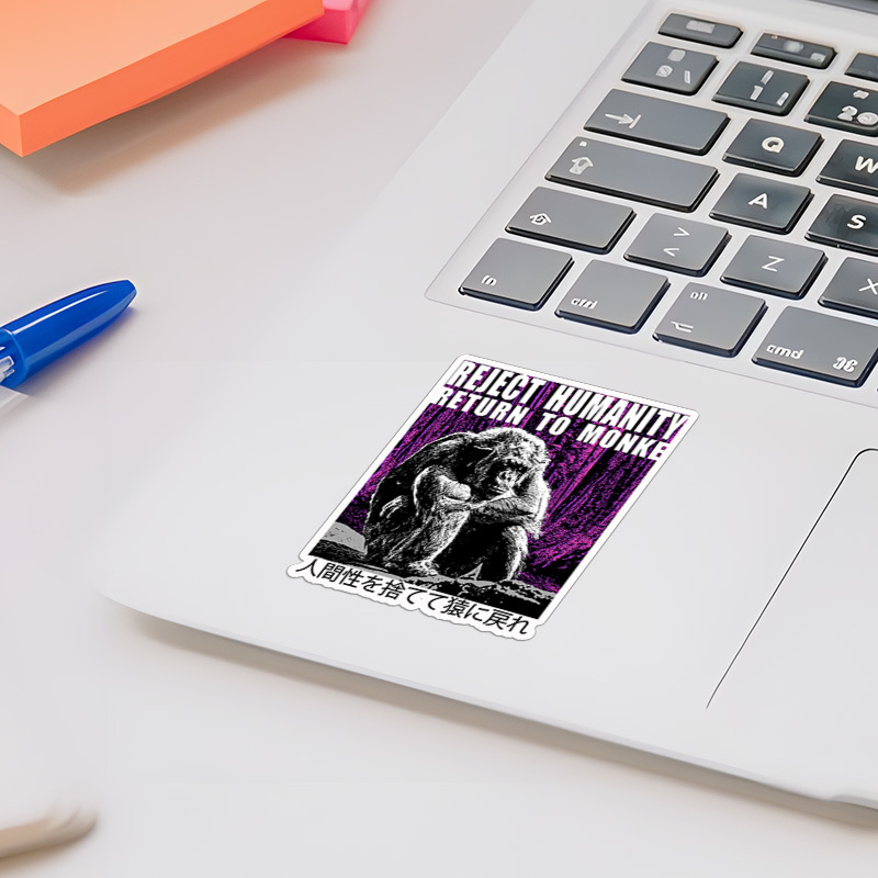 Tokyo-Tiger Reject Humanity Return To Monkey Japan Sticker