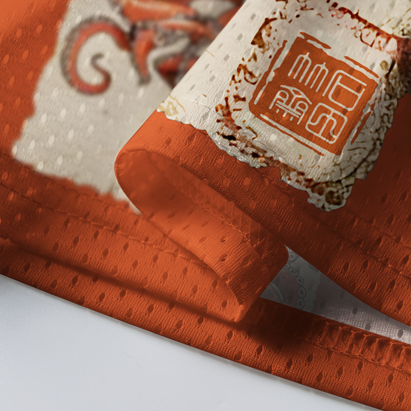 Tokyo-Tiger Retro Octopus Eating Ramen Mesh Jersey
