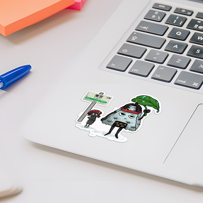 Tokyo-Tiger Onigiri On Lotus Leaf Sticker