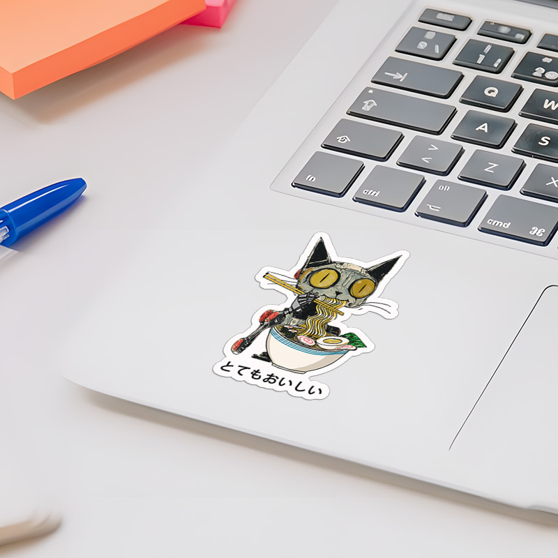 Tokyo-Tiger Ramen Lover Robot Cat Sticker