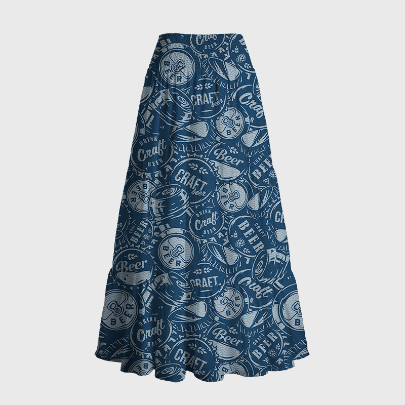 Tokyo-Tiger Craft Beer Maxi Skirt