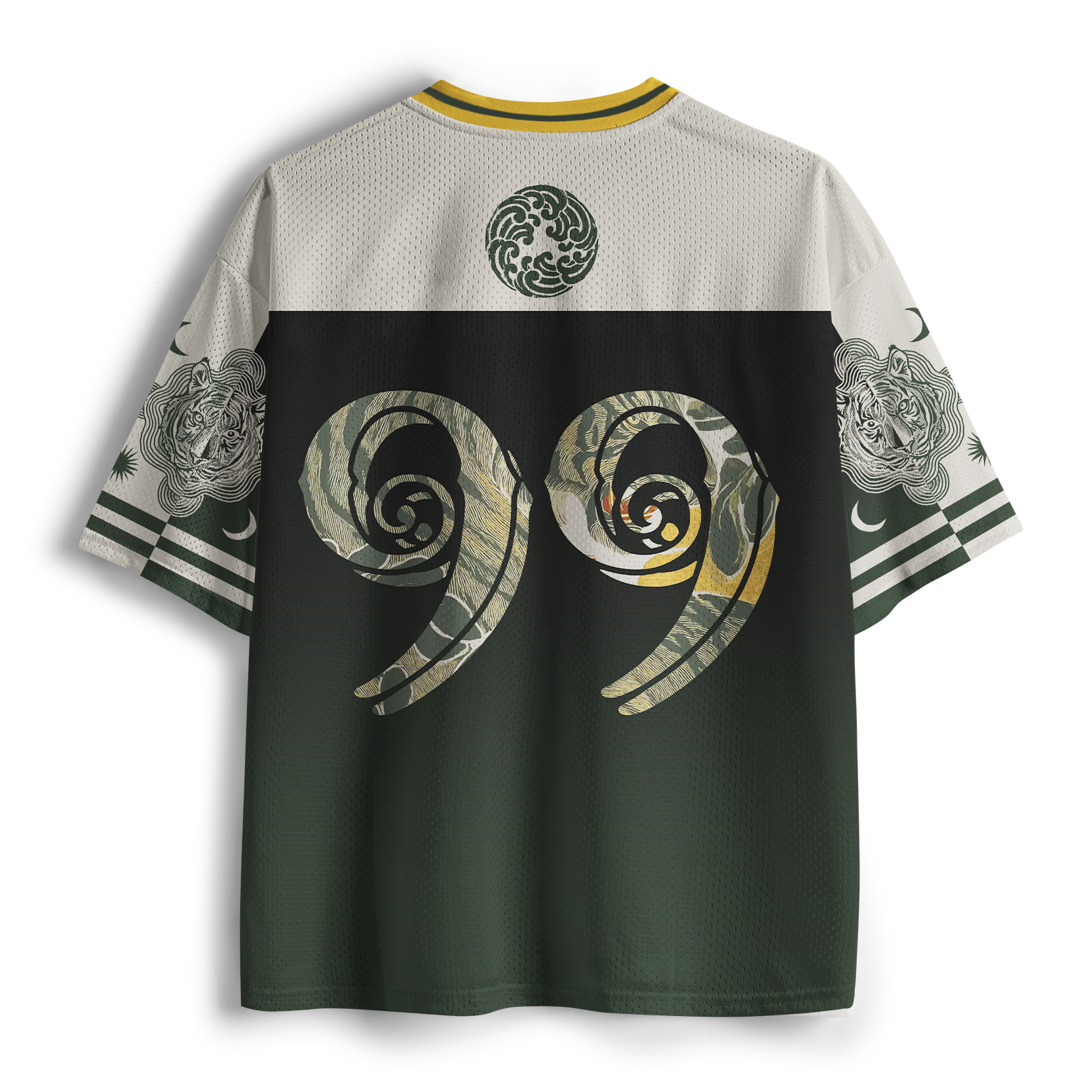 Tokyo-Tiger Woodcut Tiger Mesh Jersey