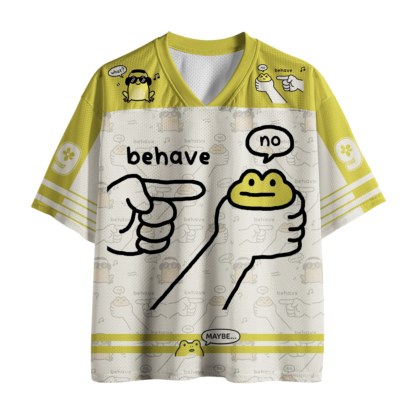 Tokyo-Tiger Funny Frog：Japanese Dishonest Frog Mesh Jersey