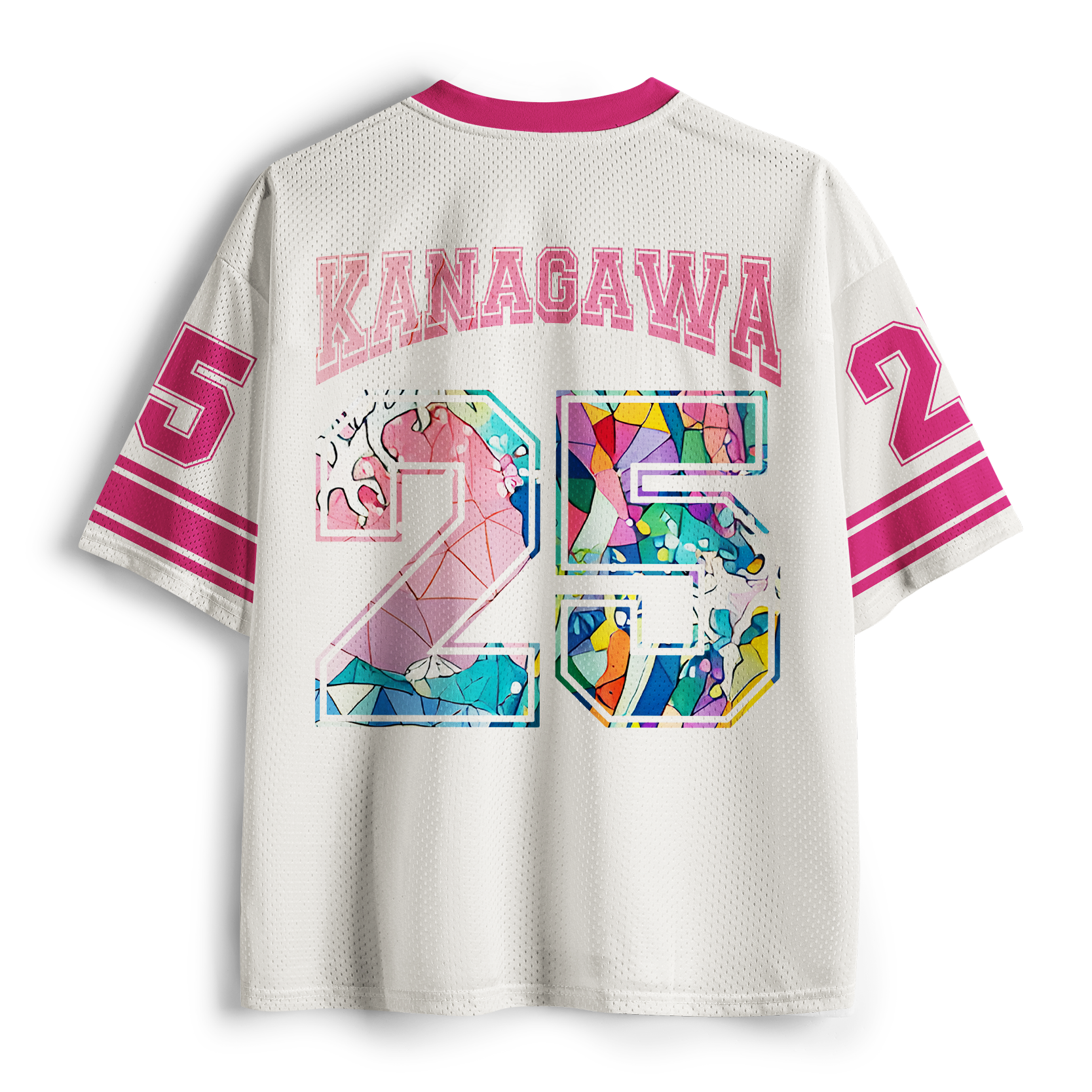 Tokyo-Tiger Kanagawa Wave Geometric Mesh Jersey