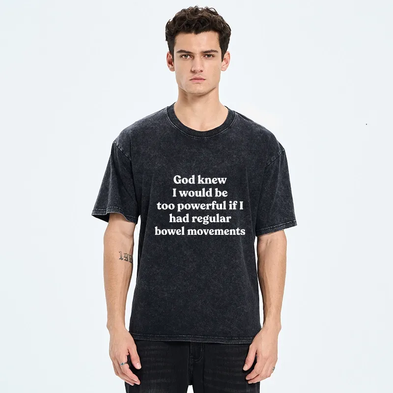 Tokyo-Tiger Funny Joke About Bowel Movements Washed T-Shirt
