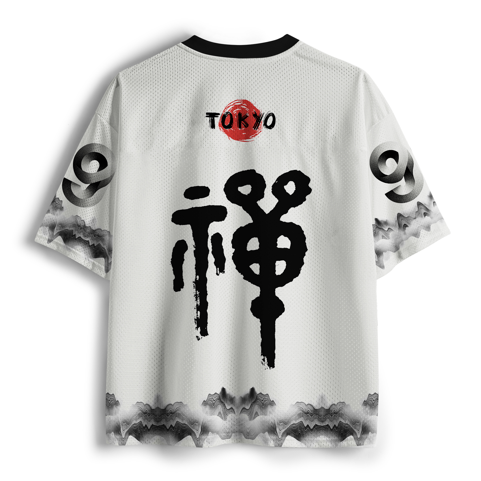 Tokyo-Tiger Vintage Ink Cat Mesh Jersey