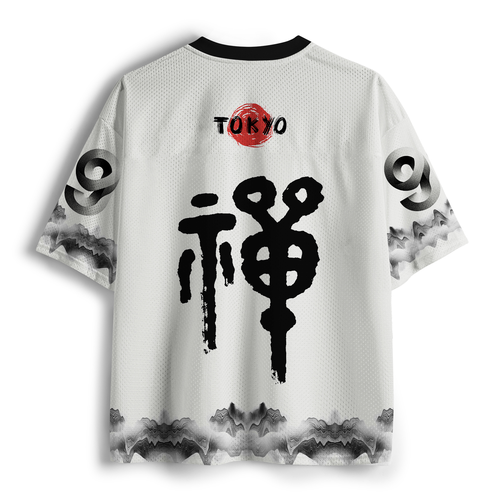 Tokyo-Tiger Vintage Ink Cat Mesh Jersey