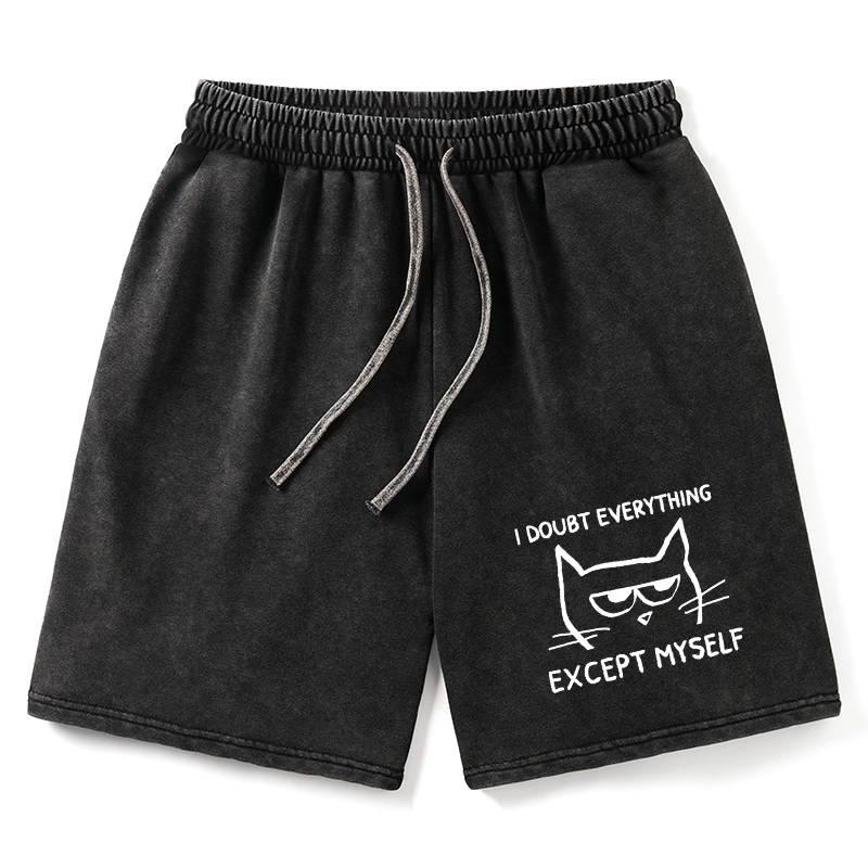Tokyo-Tiger Confident Kitten Washed Shorts