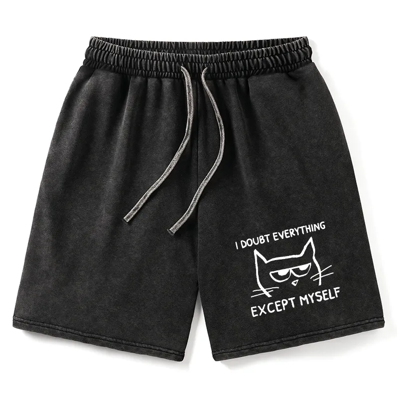 Tokyo-Tiger Confident Kitten Washed Shorts