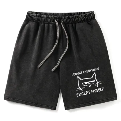 Tokyo-Tiger Confident Kitten Washed Shorts