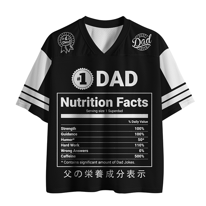 Tokyo-Tiger Father Nutrition Facts Mesh Jersey