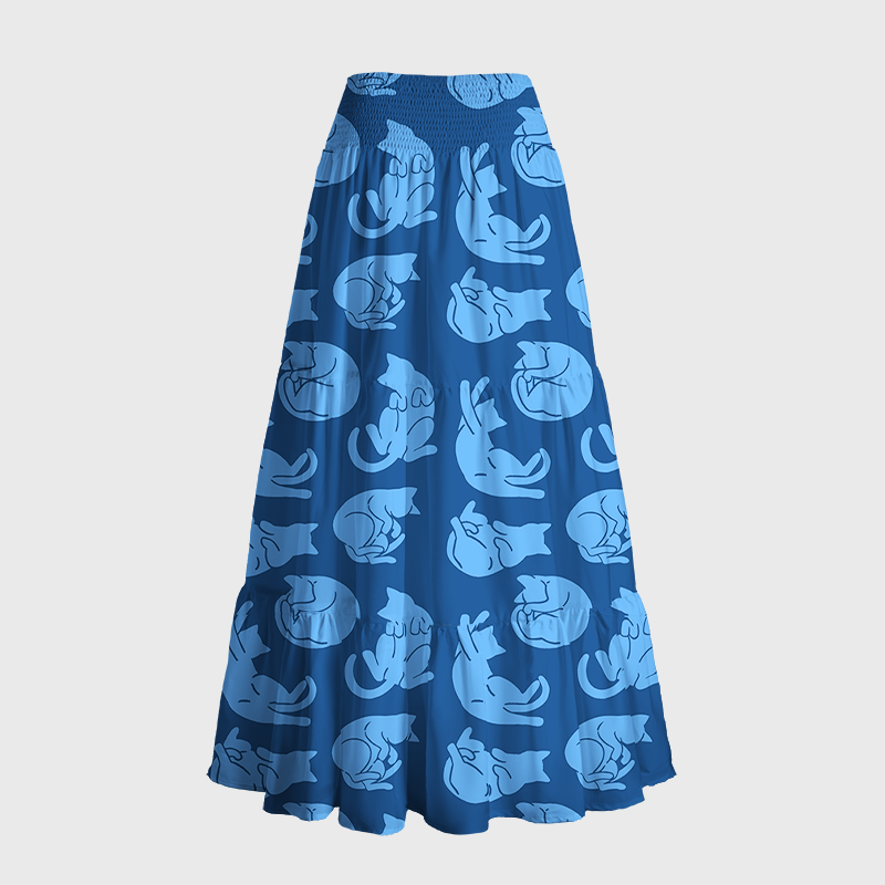 Tokyo-Tiger Underwater Coral Reef Maxi Skirt