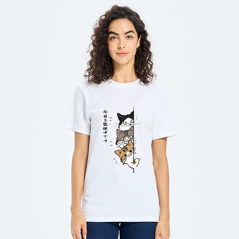 Tokyo-Tiger Funny Cat Surveillance Squad Classic T-Shirt
