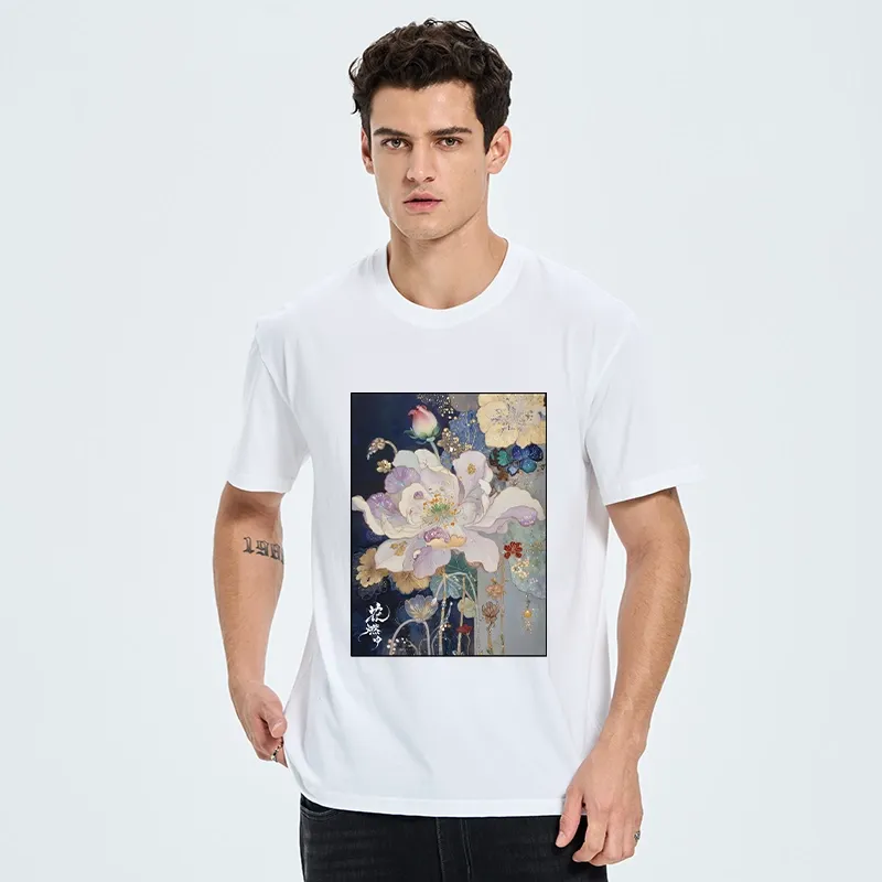 Tokyo-Tiger Golden Flower Bloom In The Night Classic T-Shirt