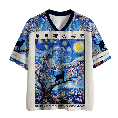 Tokyo-Tiger Sakura Starry Cat Mesh Jersey