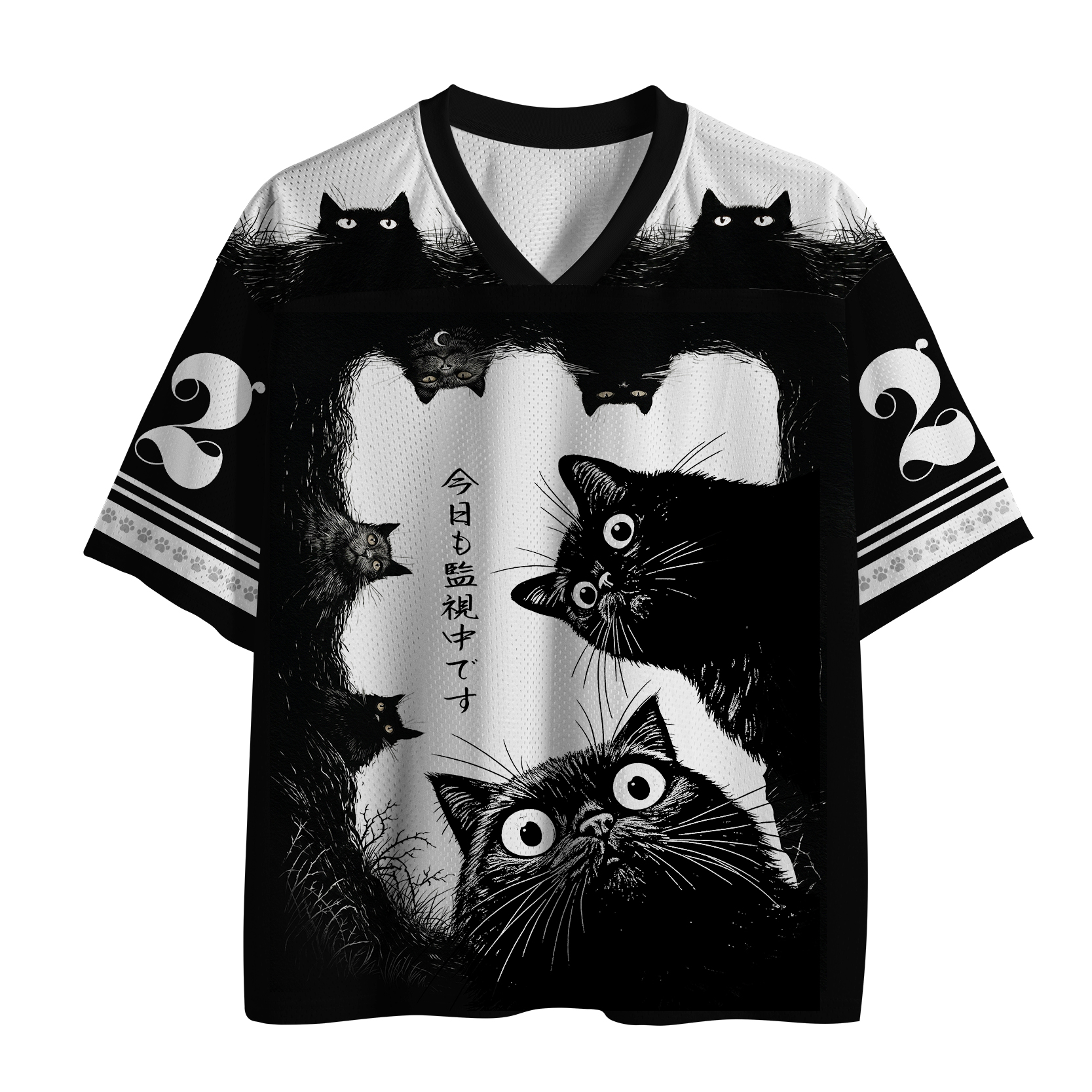 Tokyo-Tiger Many Cats Are Watching You Mesh Jersey