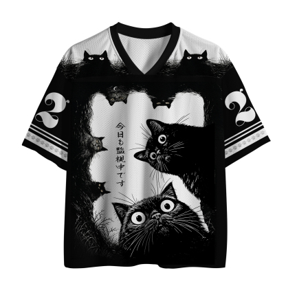 Tokyo-Tiger Many Cats Are Watching You Mesh Jersey