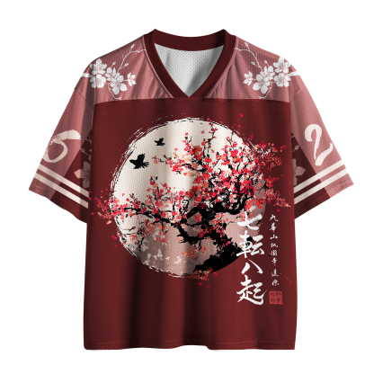 Tokyo-Tiger Winter Bloom: Zen Resilience Mesh Jersey