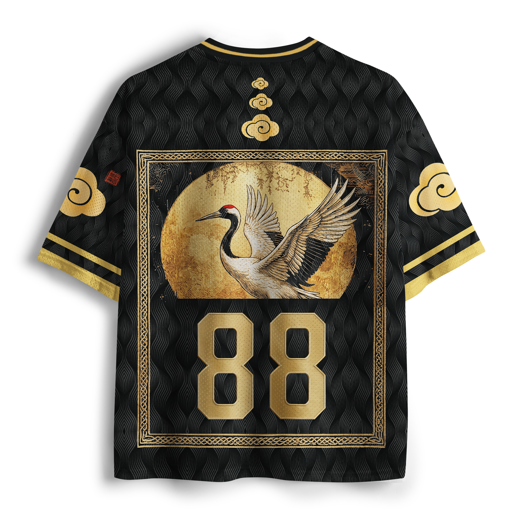 Tokyo-Tiger Vintage Japanese Crane Kanji Mesh Jersey