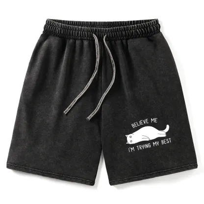 Tokyo-Tiger When Life Is Hard Nap First Washed Shorts