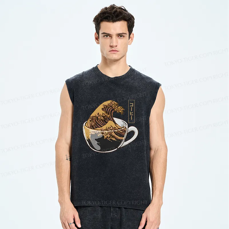 Tokyo-Tiger Coffee Wave Washed Tank