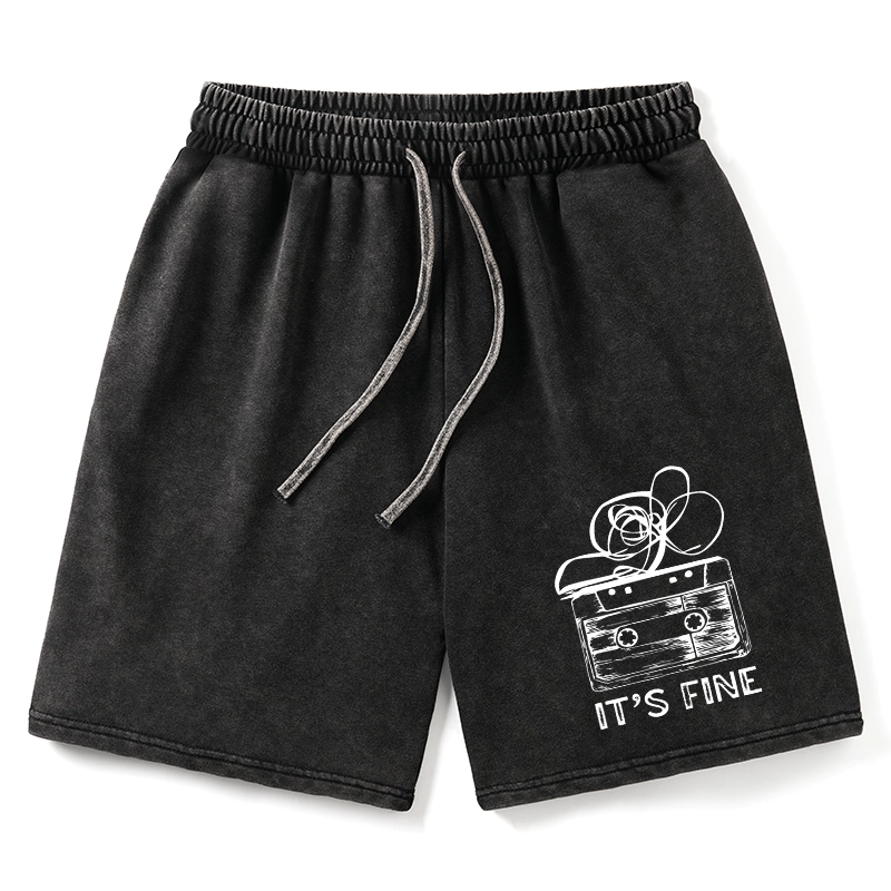 Tokyo-Tiger Cassette Fine Meme Washed Shorts