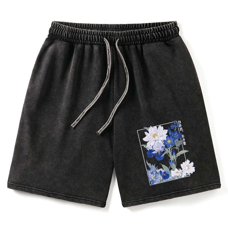Tokyo-Tiger Blossoms Of The Firmament Washed Shorts