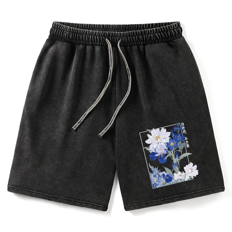 Tokyo-Tiger Blossoms Of The Firmament Washed Shorts