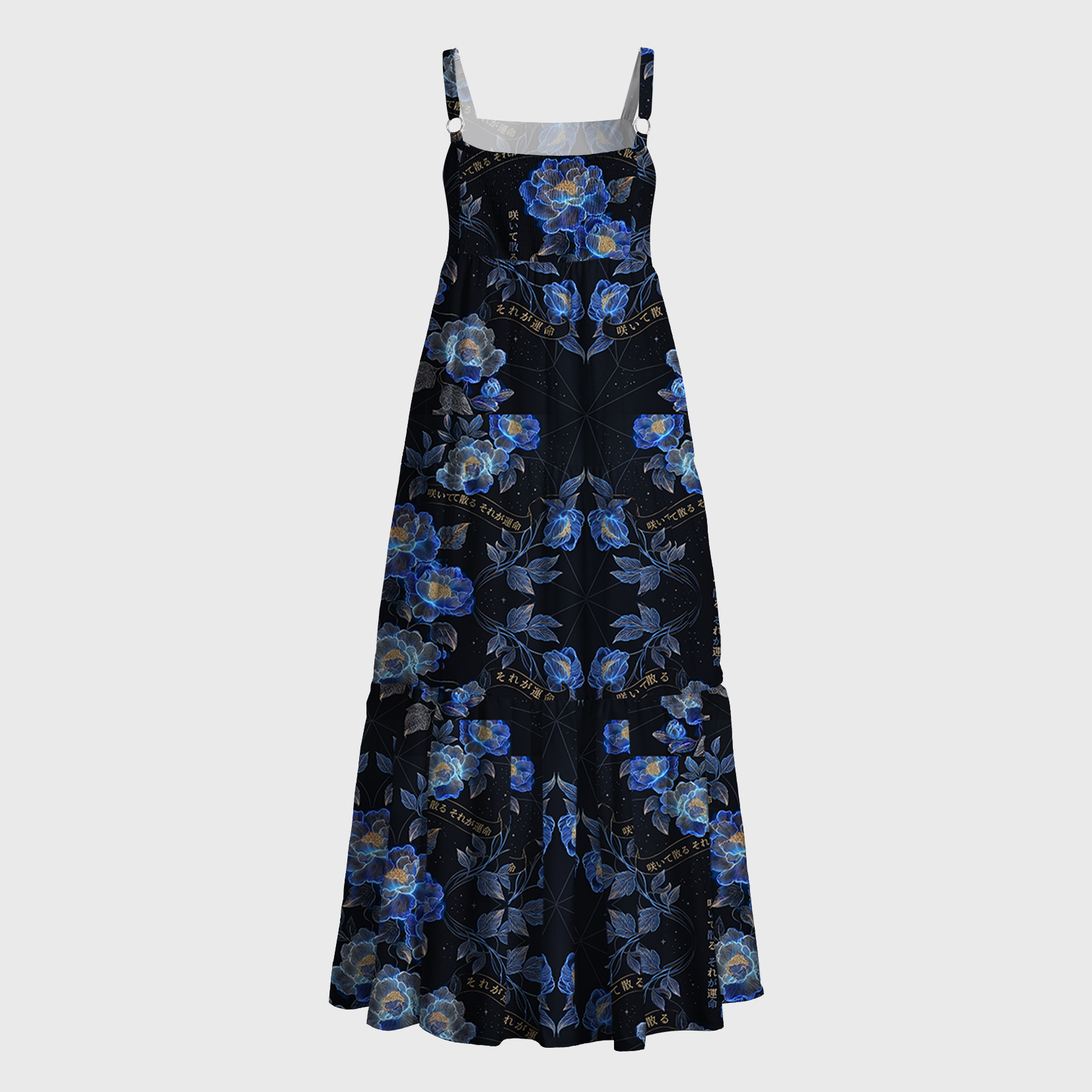 Tokyo-Tiger The Sea Of Flowers In The Darkness Maxi Dress