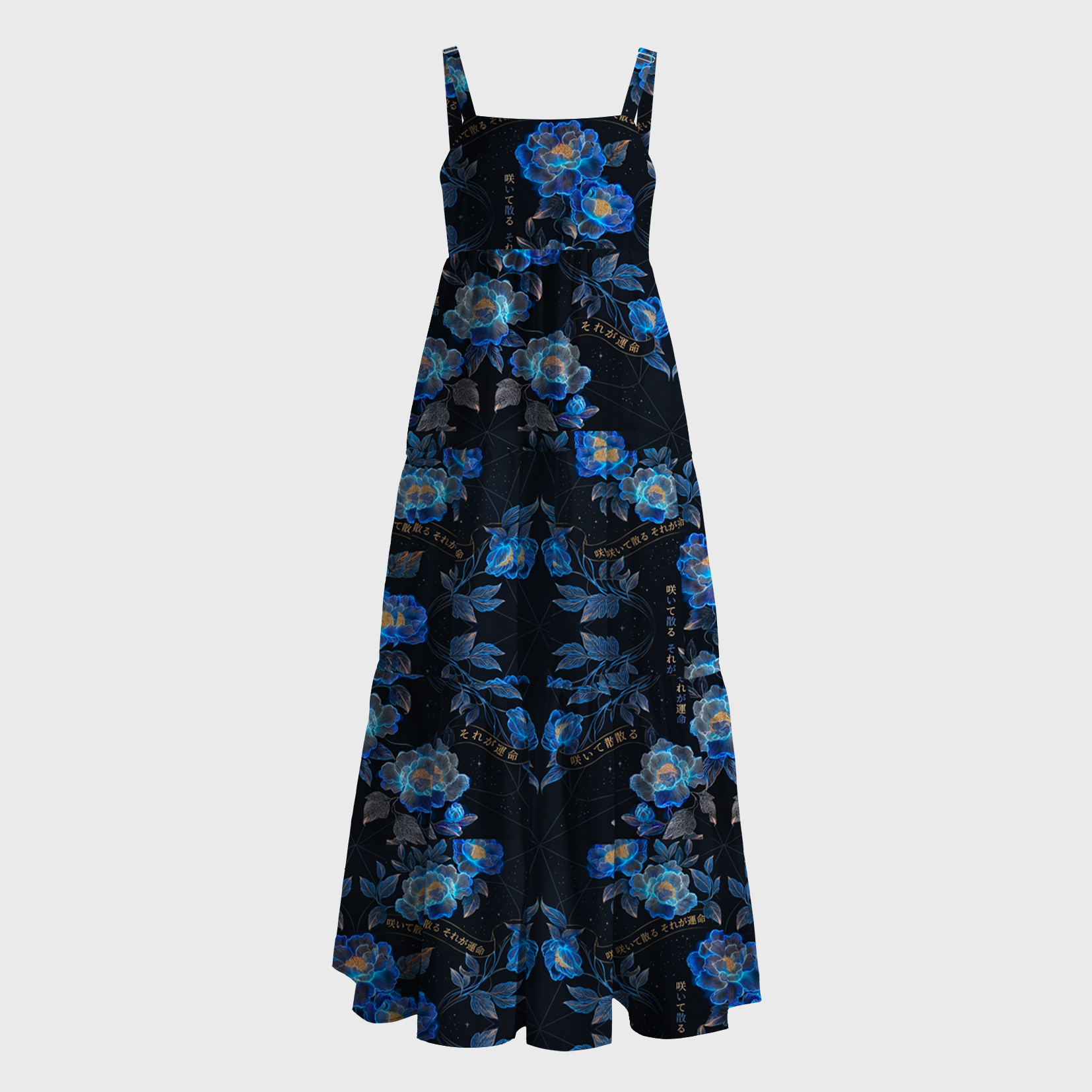 Tokyo-Tiger The Sea Of Flowers In The Darkness Maxi Dress