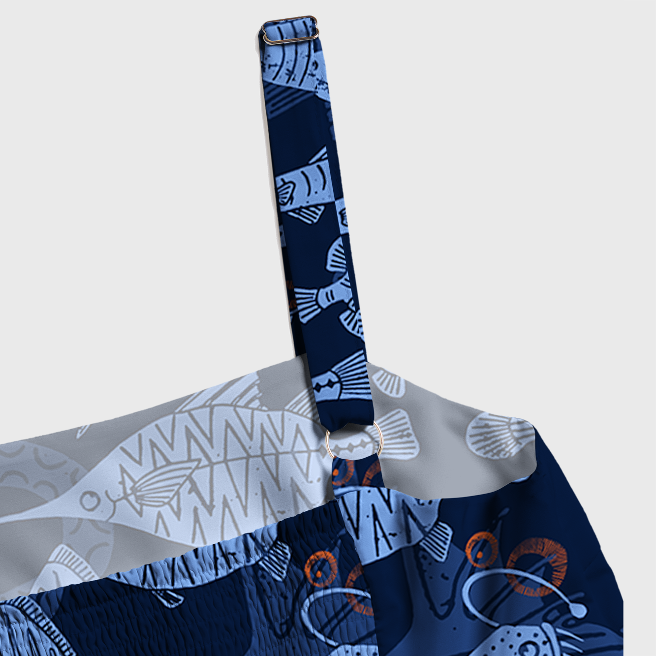 Tokyo-Tiger Various Types Of Fish Maxi Dress