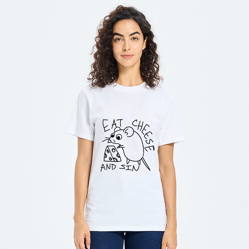 Tokyo-Tiger Cheese Obsessed Mouse Funny Art Classic T-Shirt