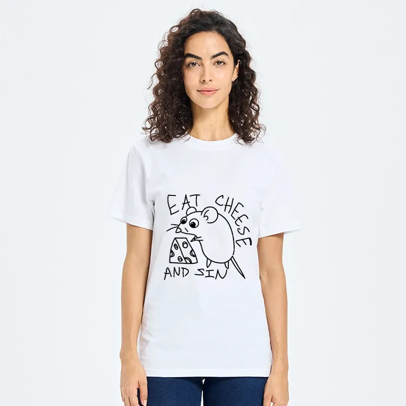 Tokyo-Tiger Cheese Obsessed Mouse Funny Art Classic T-Shirt