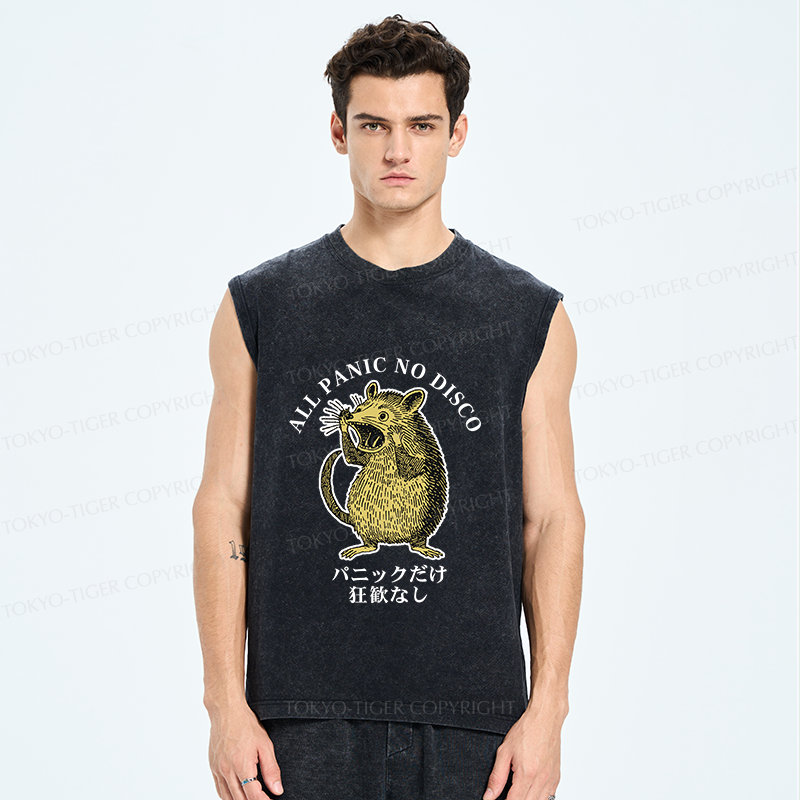 Tokyo-Tiger All Panic No Disco Washed Tank