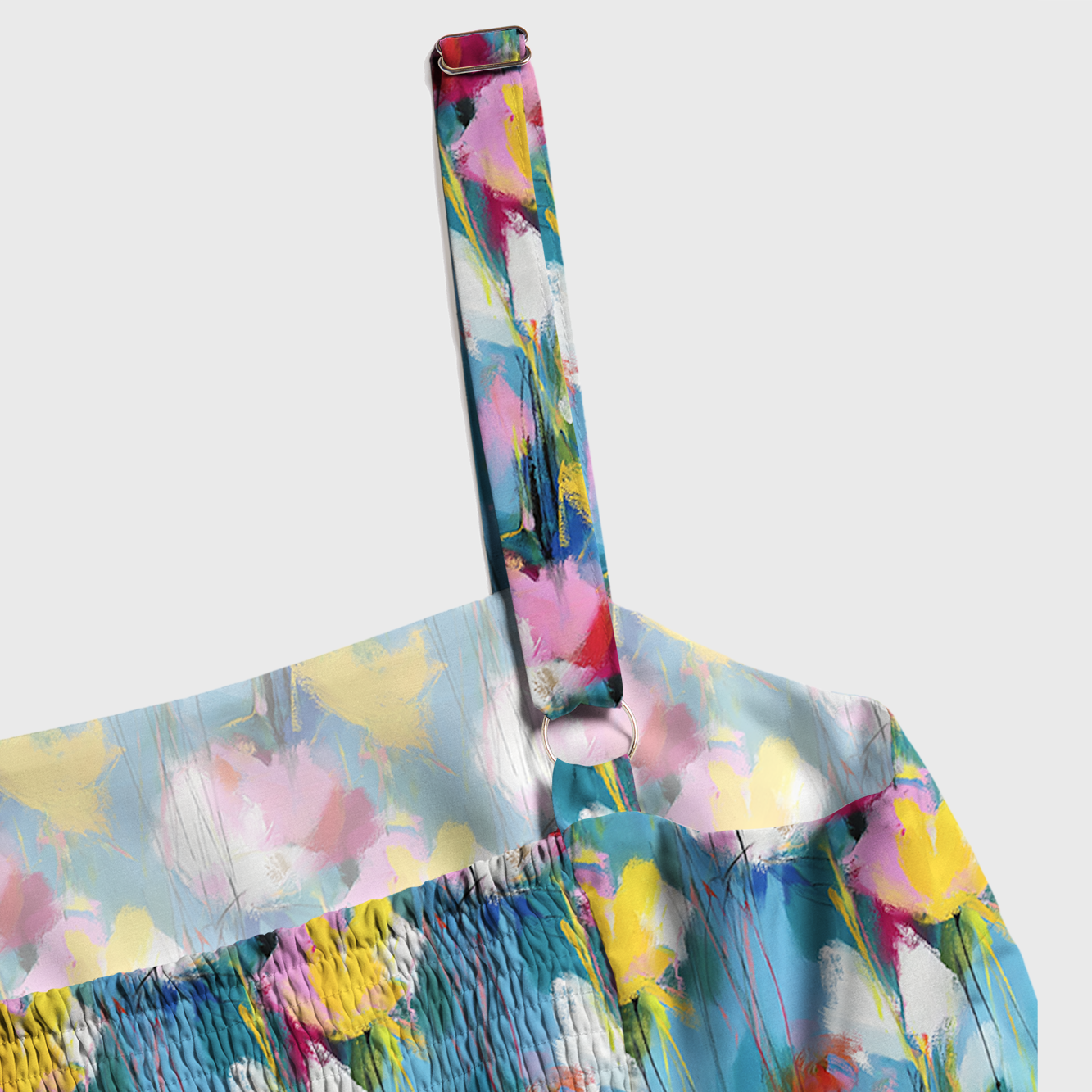 Tokyo-Tiger Summer Splash Abstract Paint Maxi Dress