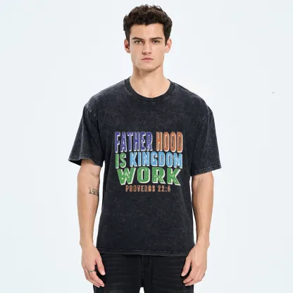 Tokyo-Tiger Dad Life Proverbs Quote Washed T-Shirt