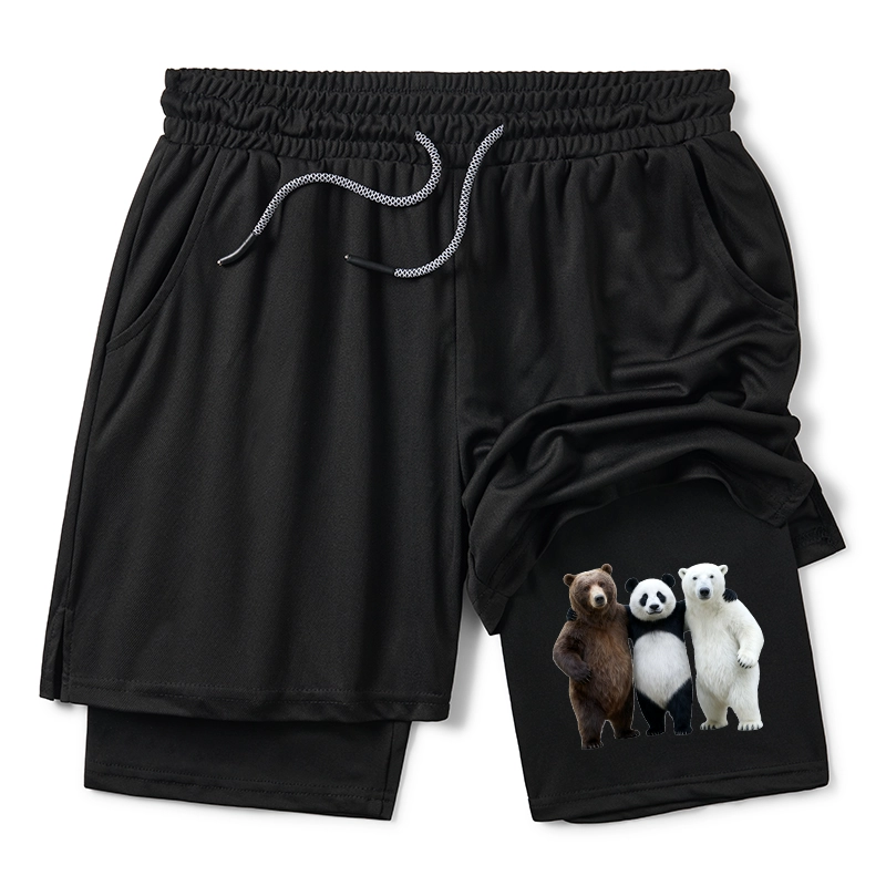 Tokyo-Tiger Three Bears Stand Together Training Shorts